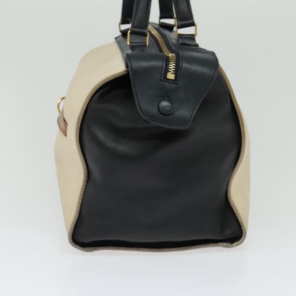 CELINE Ring Bag Hand Bag Leather Beige Gold - Picture 5 of 12